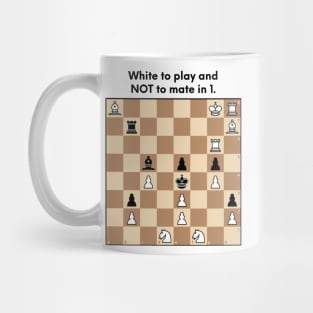 Chess puzzle sticker and magnet! This one is hard! Mug